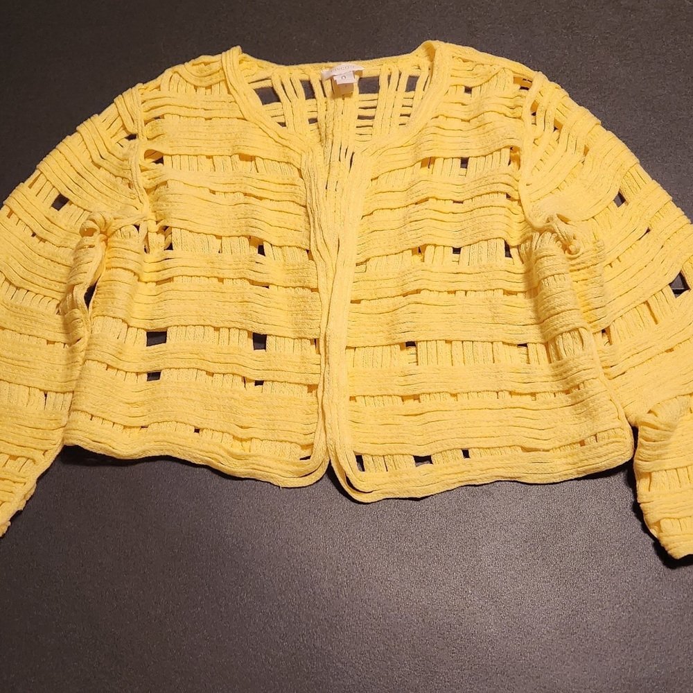 Chicos women's yellow knit cardigan. Size 0. - Picture 1 of 1